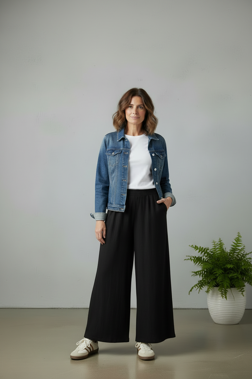 ethik organic cotton || wide leg pants