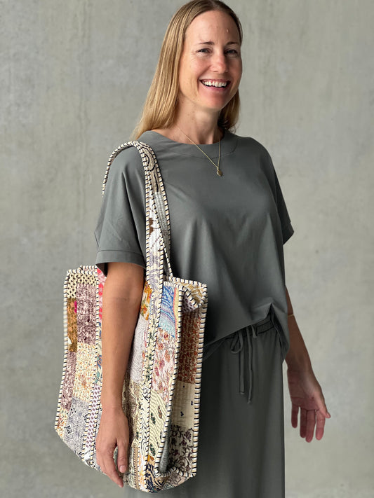 ethik hand block cotton || tote bag