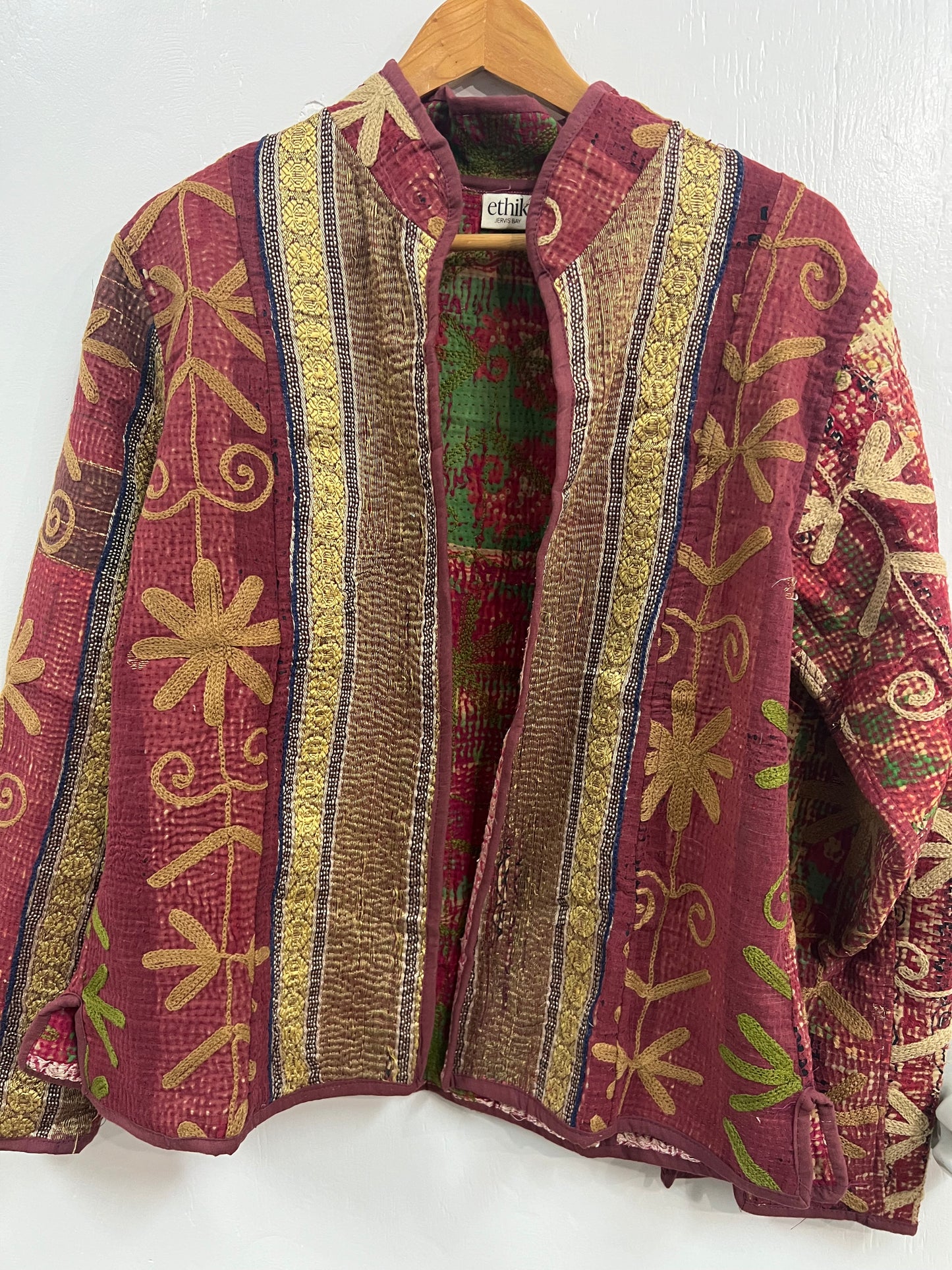 ethik || reversible vintage embroidered kantha jacket