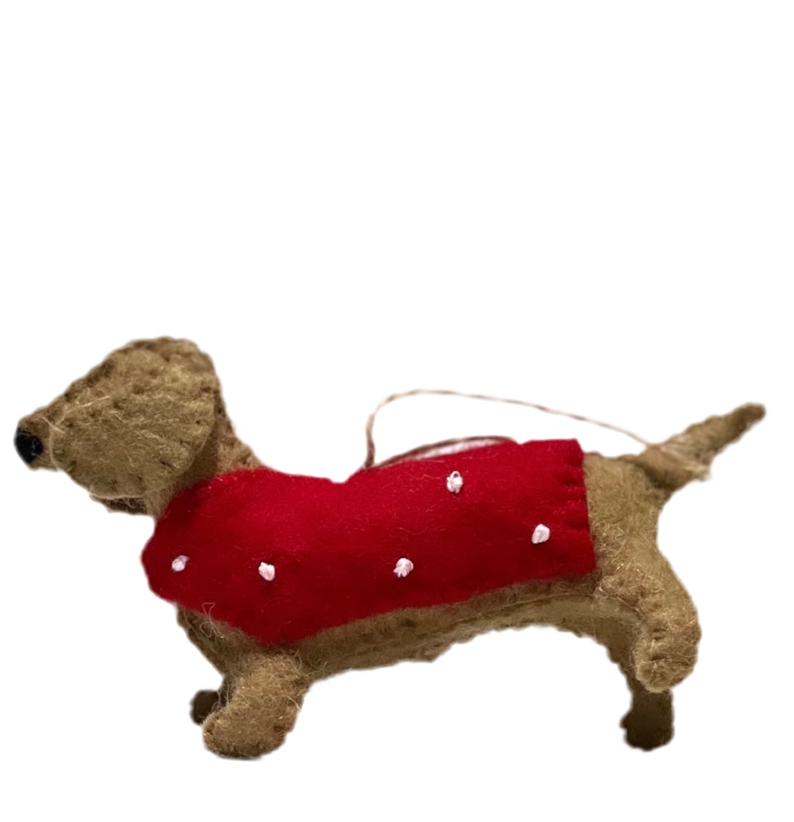 ethik felt ||  sausage dog  xmas decoration