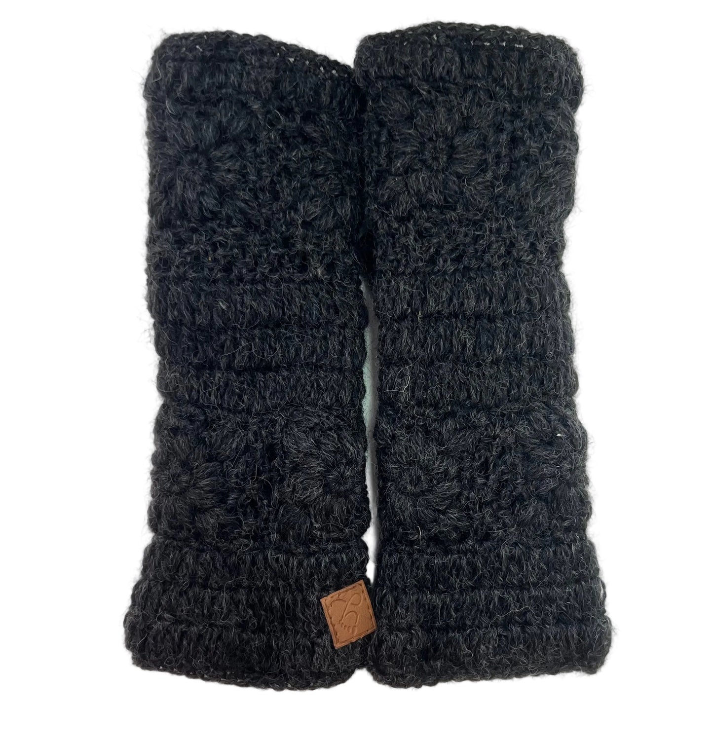 Crochet wool handwarmers
