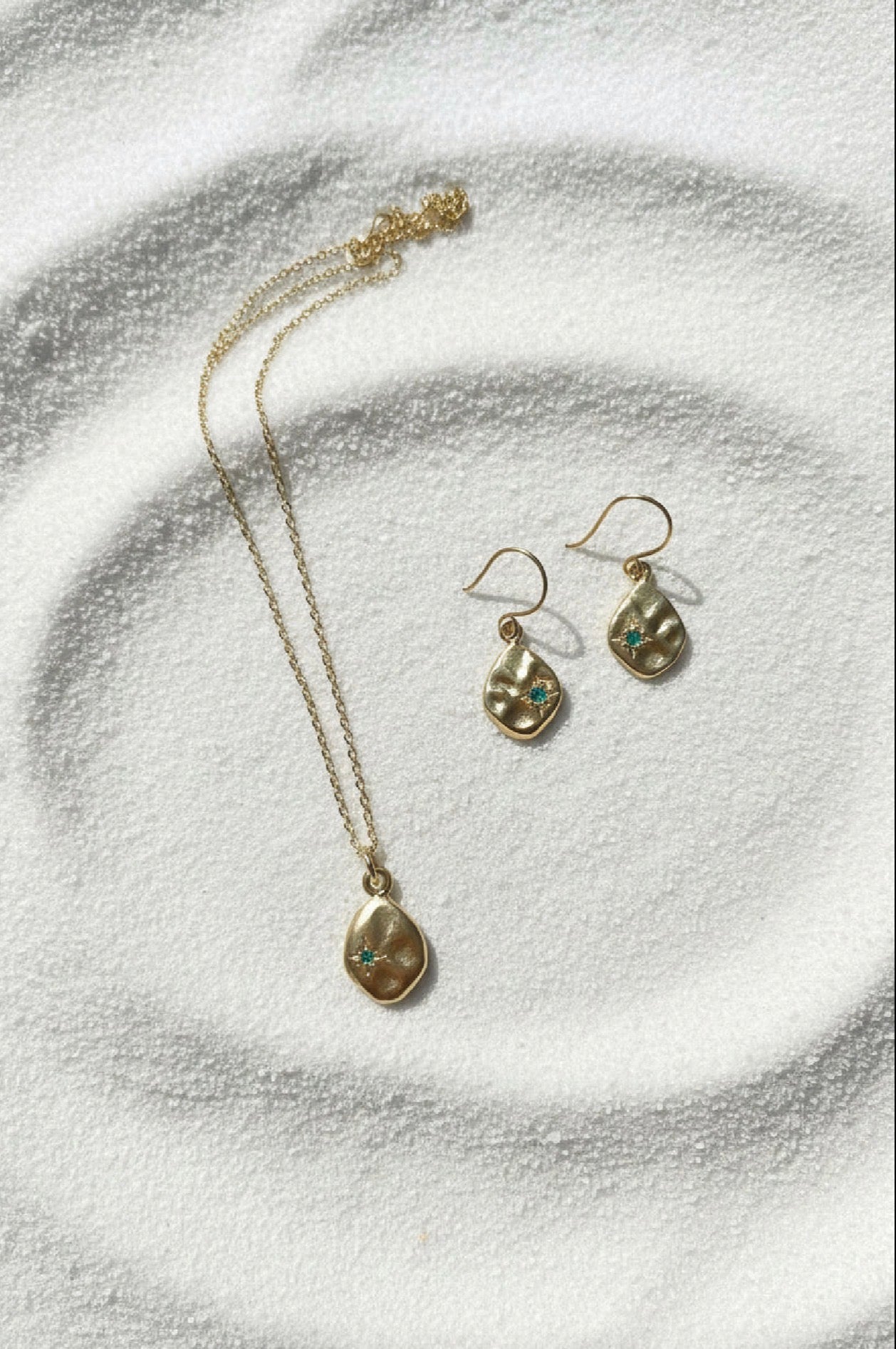 Jaipur gold jewellery || signet stone drop earring