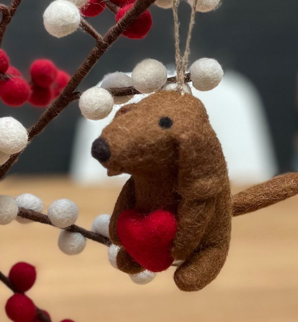 ethik felt || xmas dog decoration