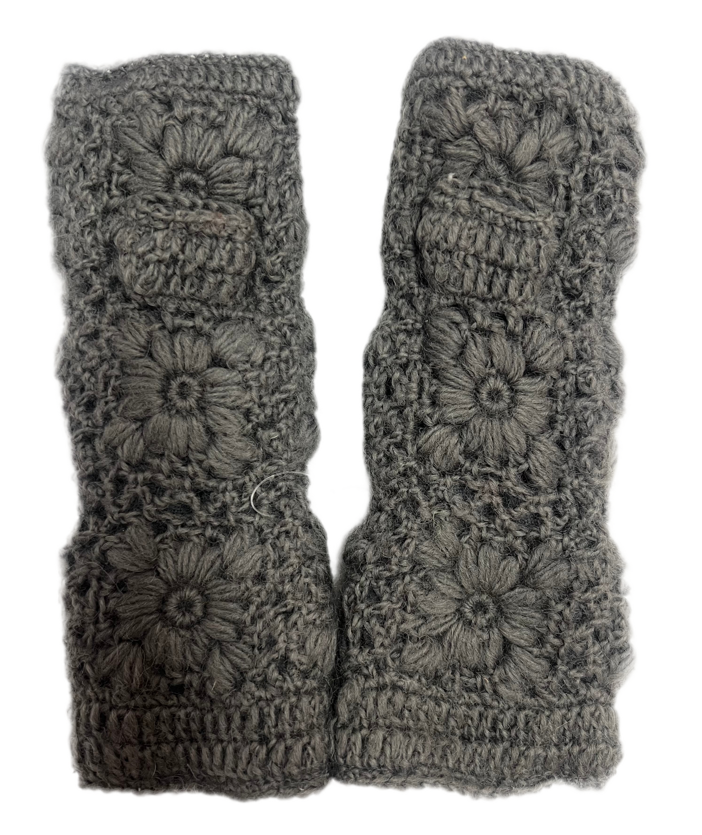 Crochet wool handwarmers