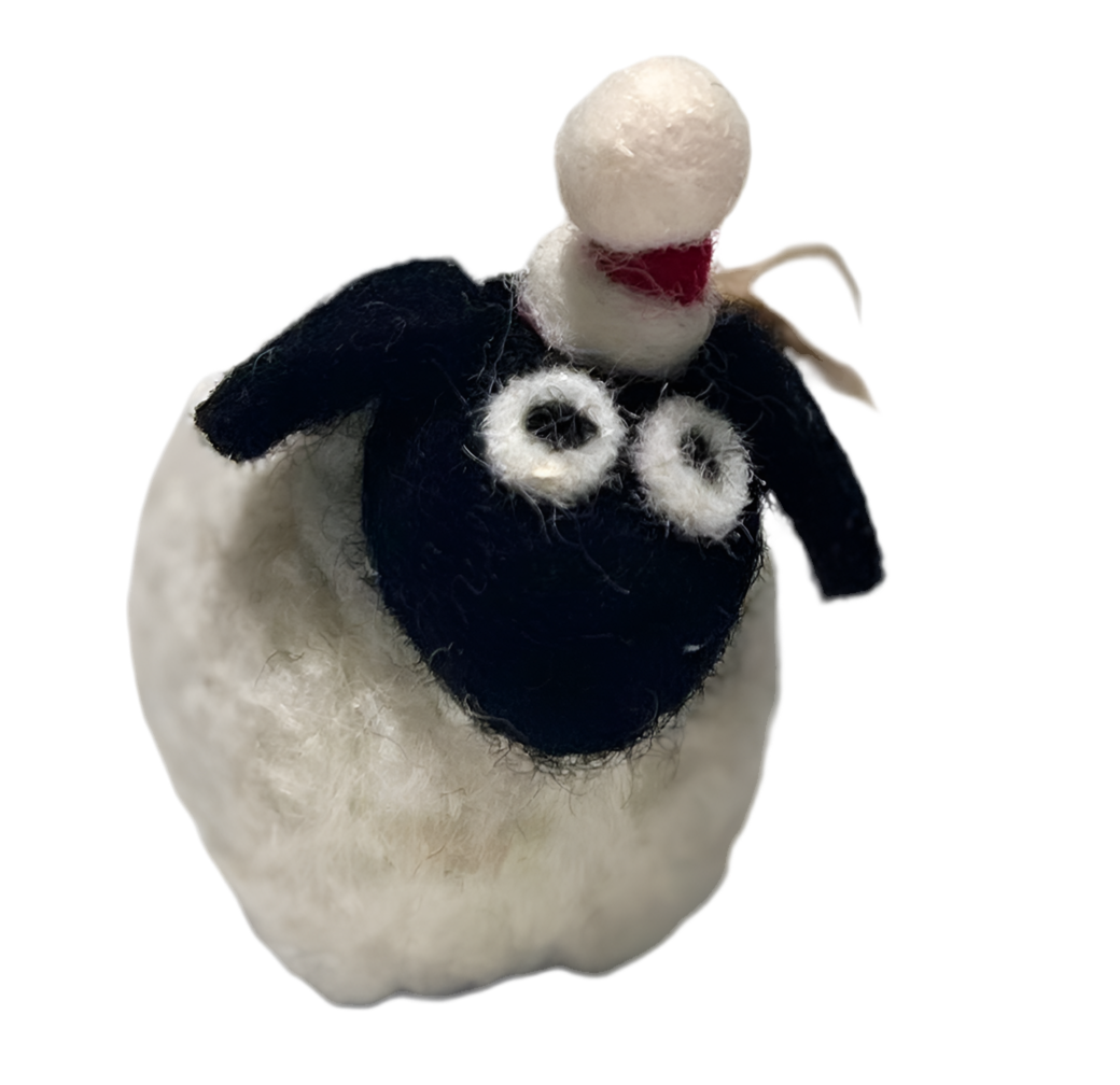 ethik felt || tiny sheep xmas decorations