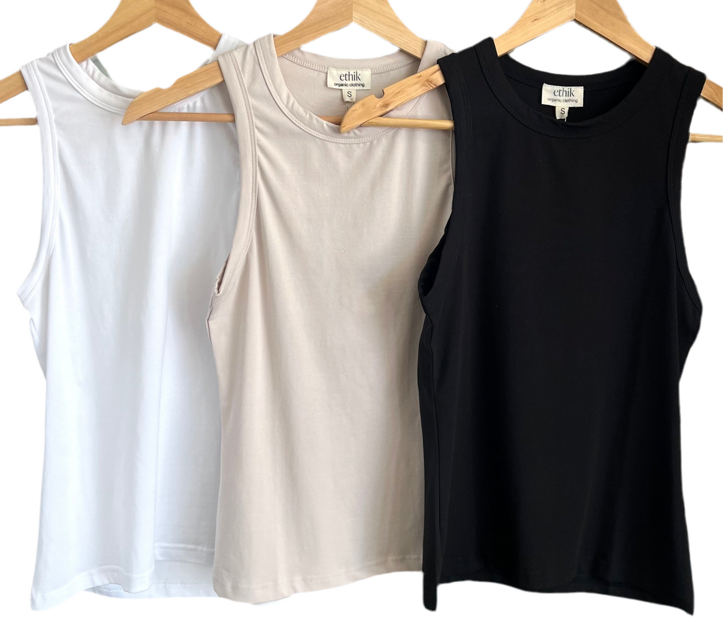 ethik organic cotton || basic singlet top