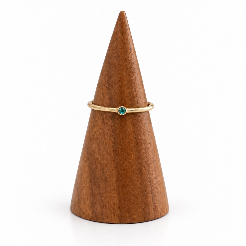Jaipur gold || single stone stacking ring