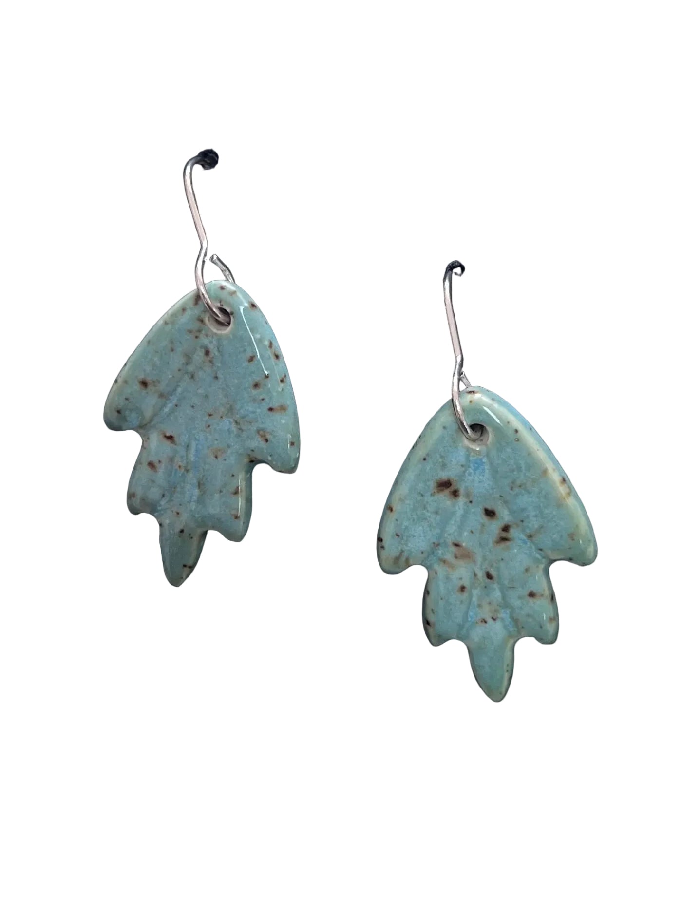 warby range || ceramic earrings || leaf