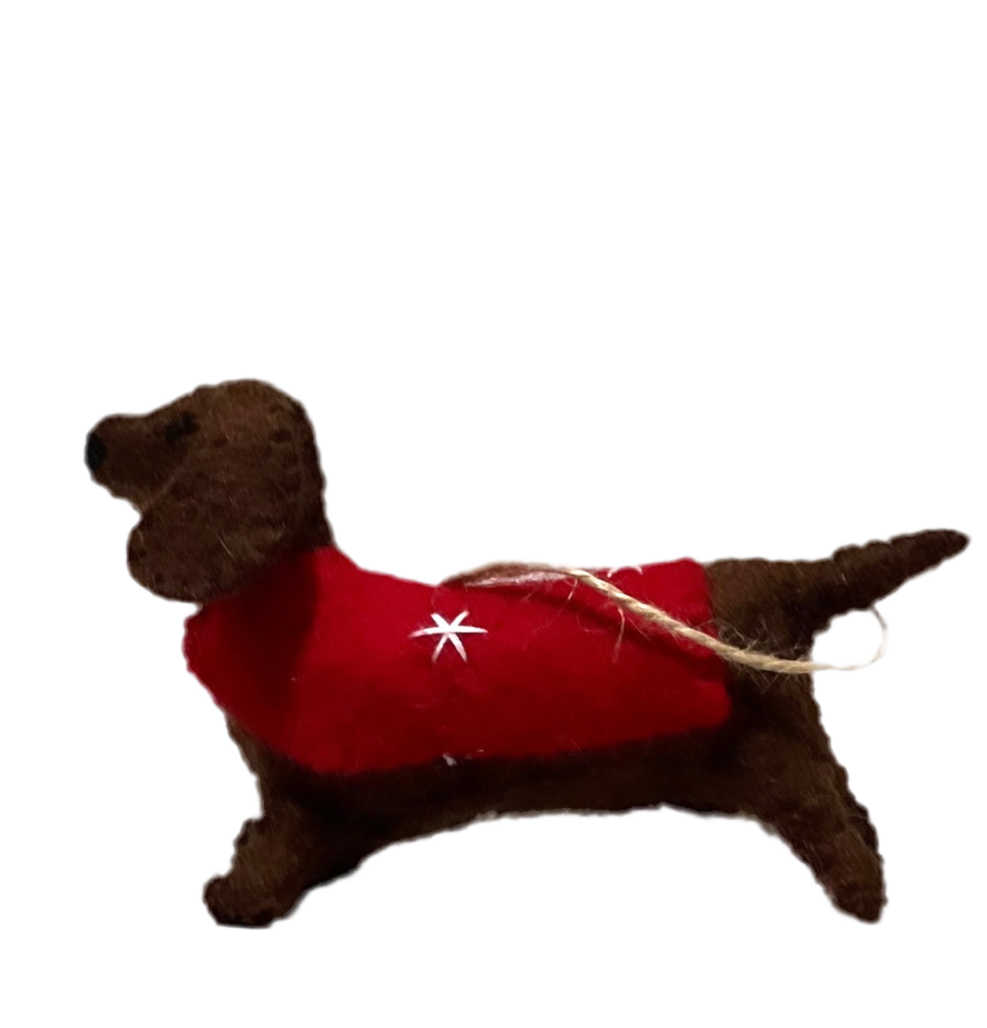 ethik felt ||  sausage dog  xmas decoration