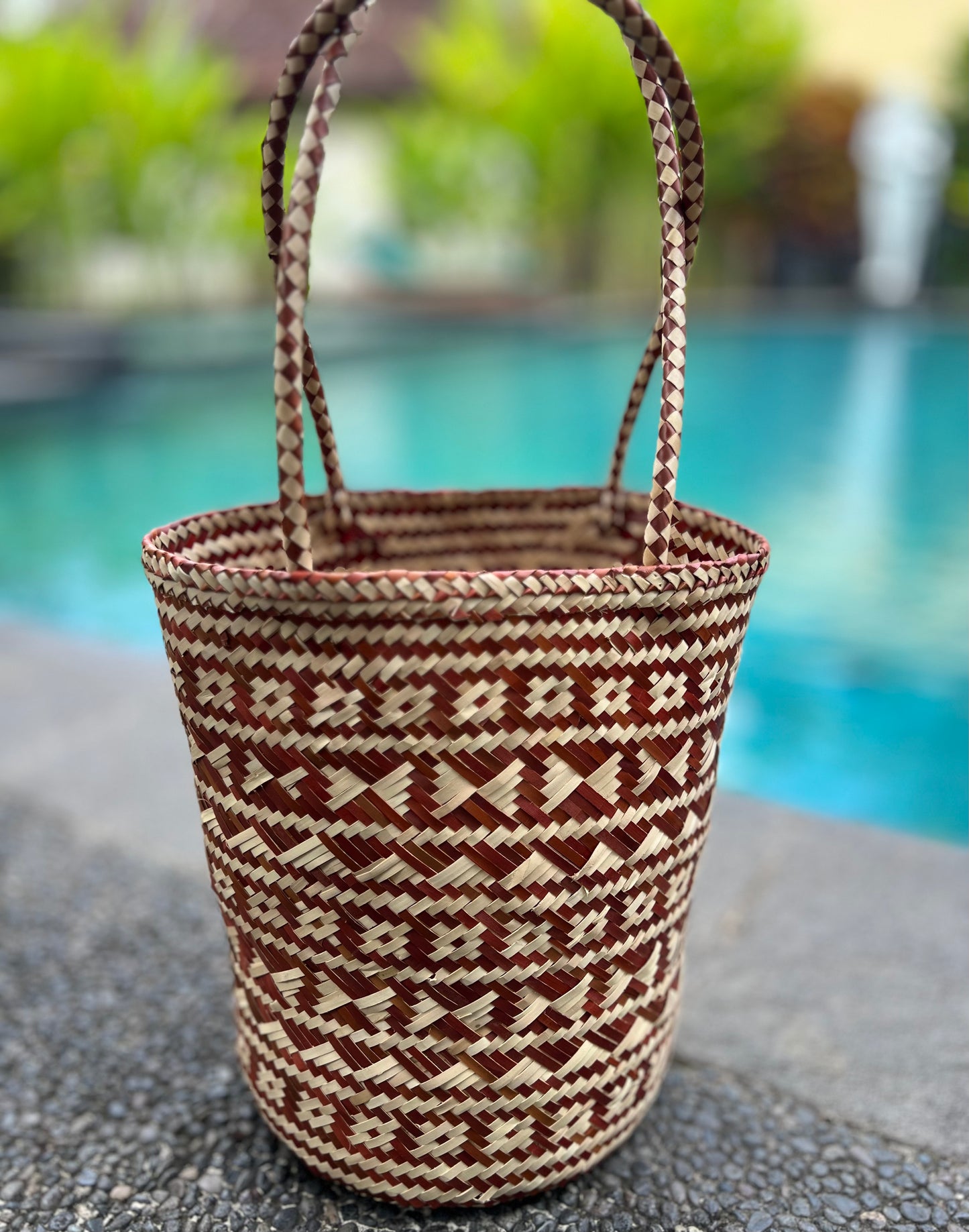 “Pandan leaf” beach basket