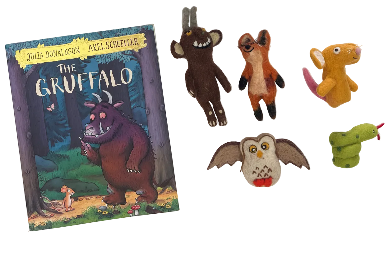 ethik felt || 3 D gruffalo finger puppet set