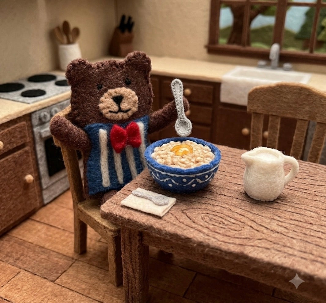 ethik felt || goldilocks and the 3 bears finger puppet set