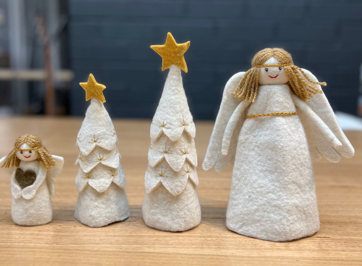 ethik felt || standing xmas angel || tree topper