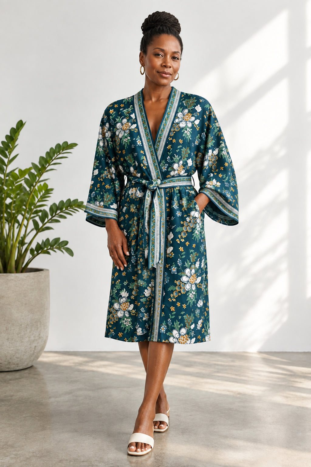 Anokhi || free size kimano || mid length