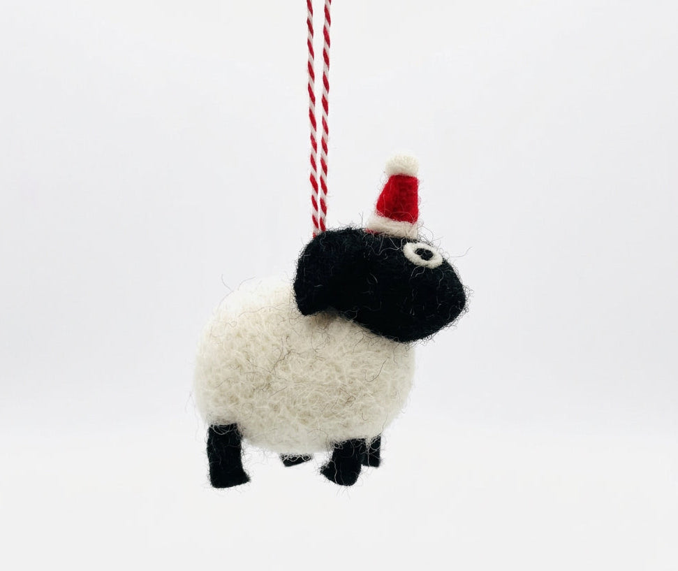 ethik felt || xmas black face sheep decoration