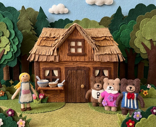 ethik felt || goldilocks and the 3 bears finger puppet set