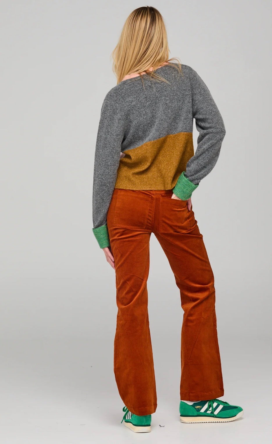 boomshankar || remi cardigan || grey multi