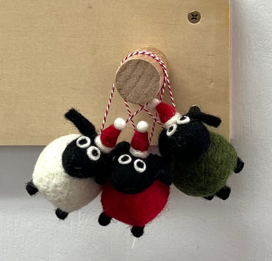 ethik felt || xmas black face sheep decoration