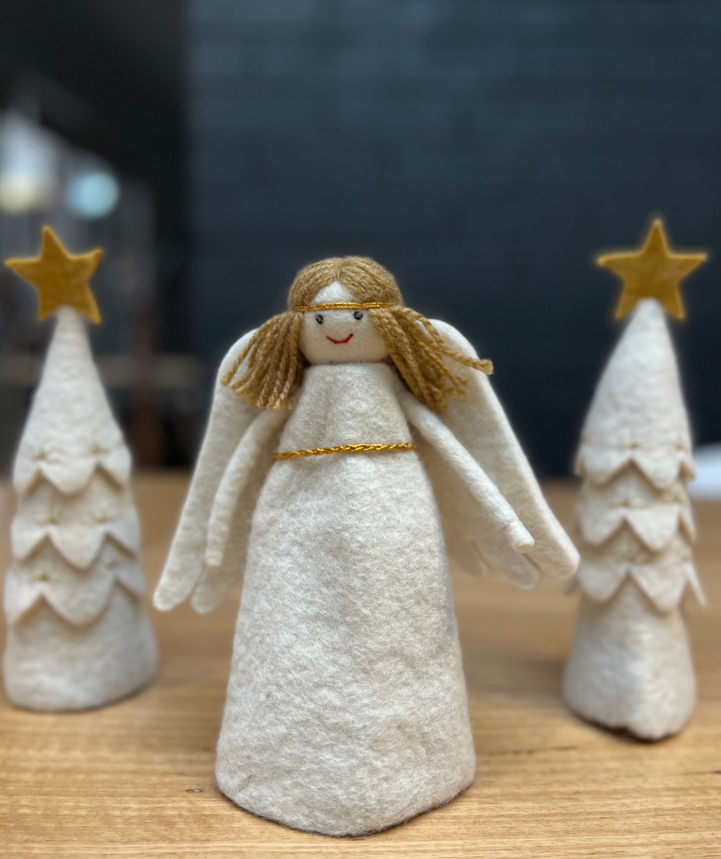 ethik felt || standing xmas angel || tree topper