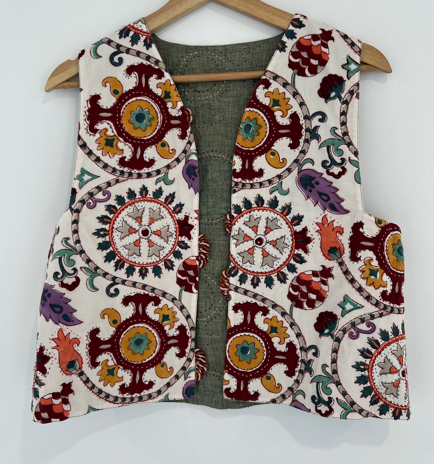 Anokhi || reversible embroidered vest