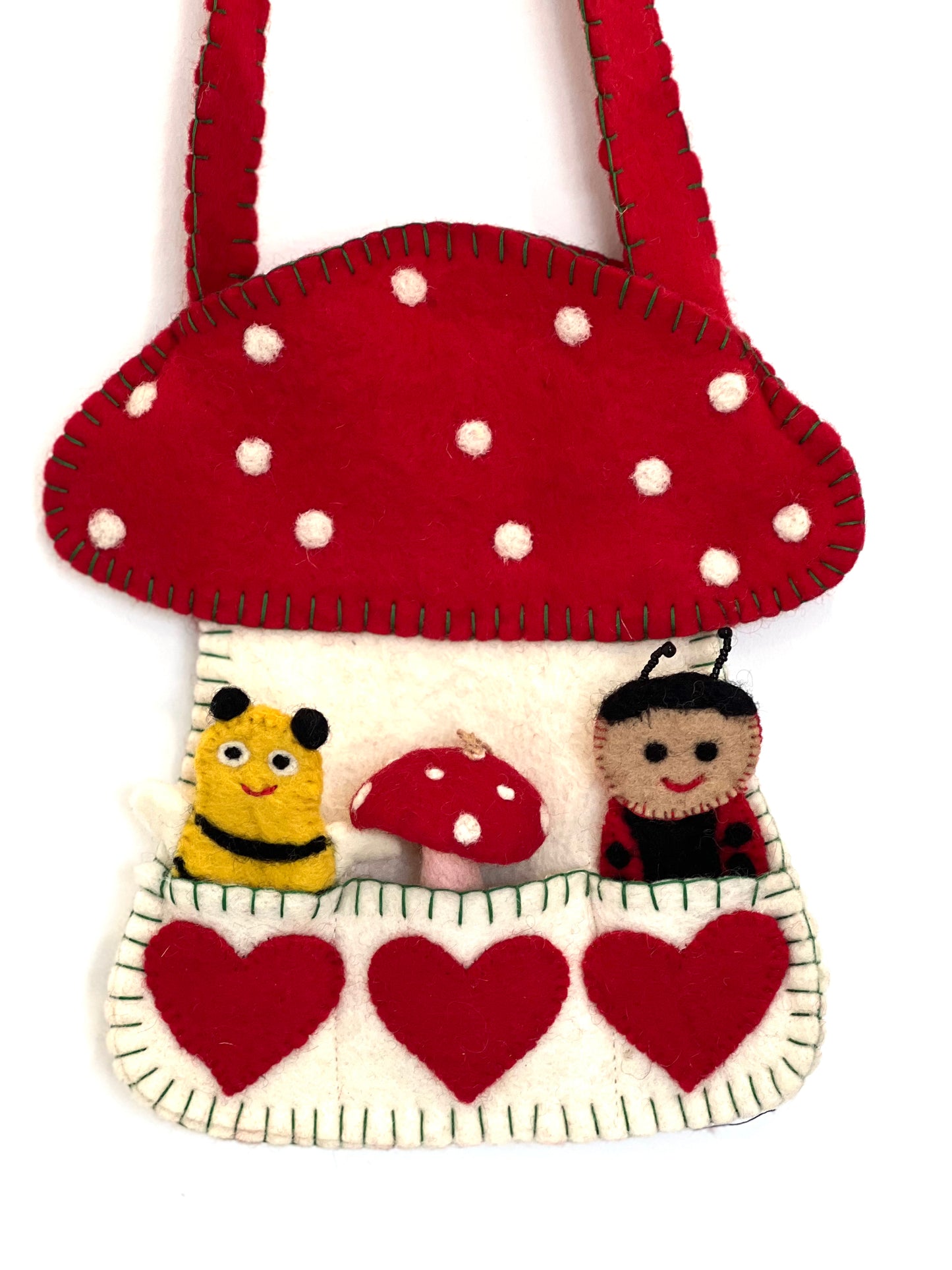 ethik felt || mushroom puppet bag