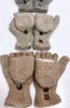Mohair Fingerless Gloves with mitten