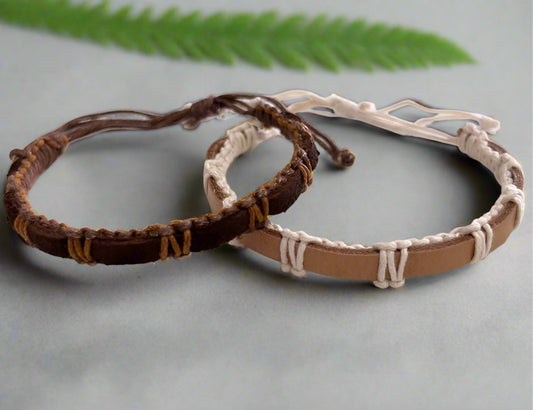 ethik woven bracelets || leather