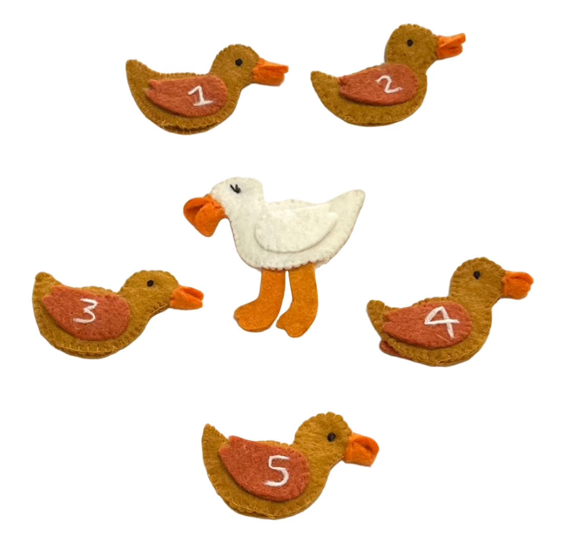 ethik felt || 5 little ducks finger-puppet set