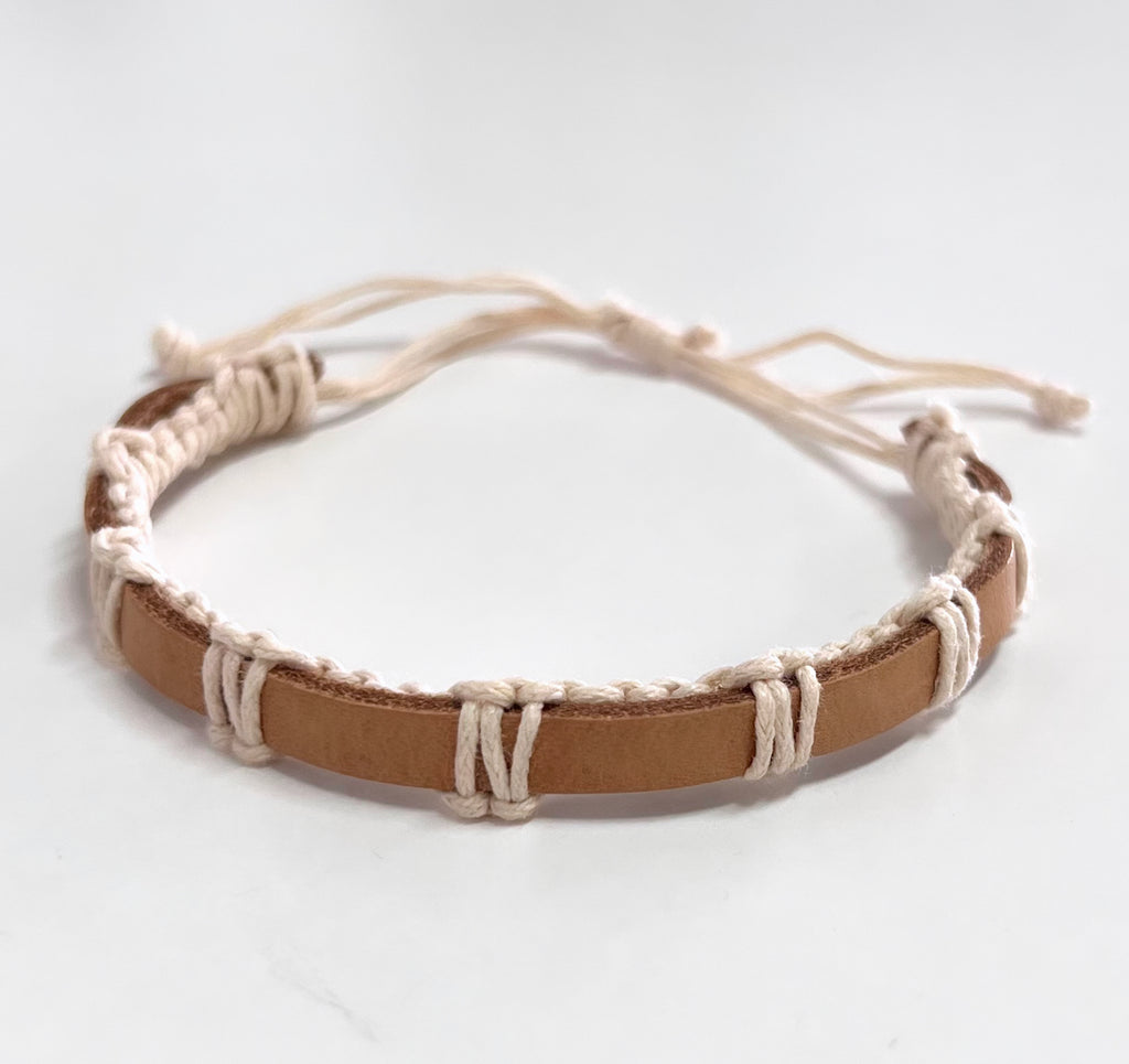 Balinese leather woven bracelets