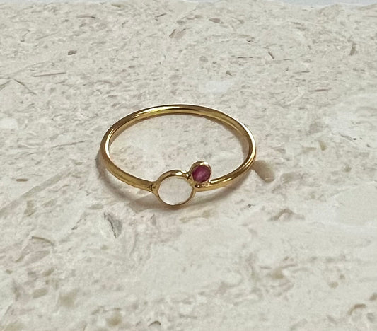 ethik jewellery || $35 gold plated 2 stone ring