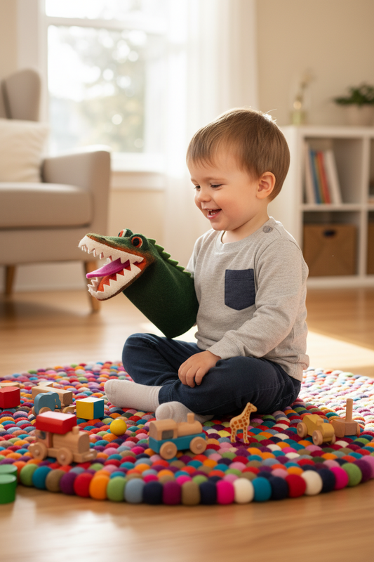 Felt Crocodile handpuppet