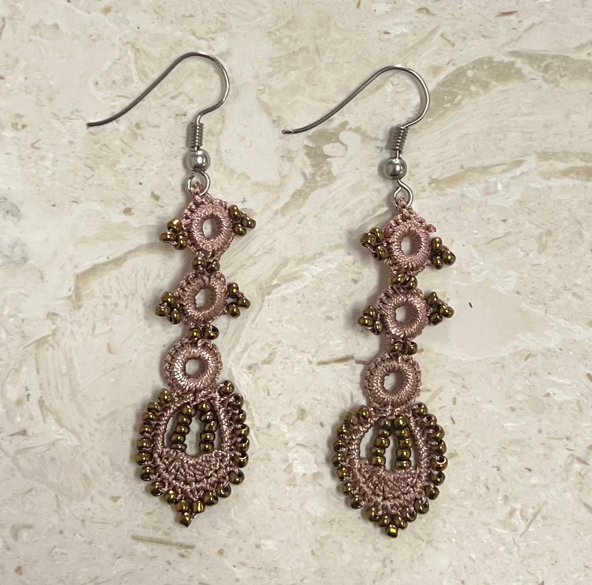 Turkish “hook needle” tear drop earrings