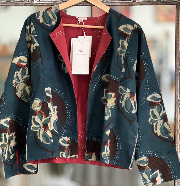 Anokhi natural dye embroidered reversible jacket