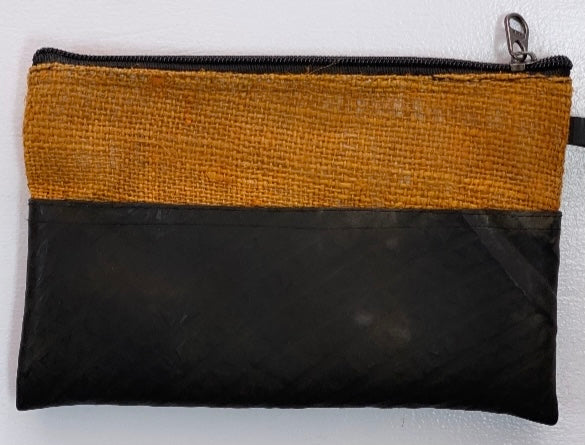 recycled tyre tube and hemp clutch