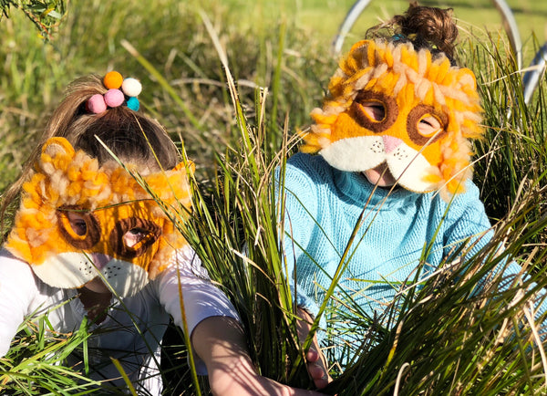 fairtrade childrens felt lion mask