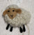 Felt sheep brooch