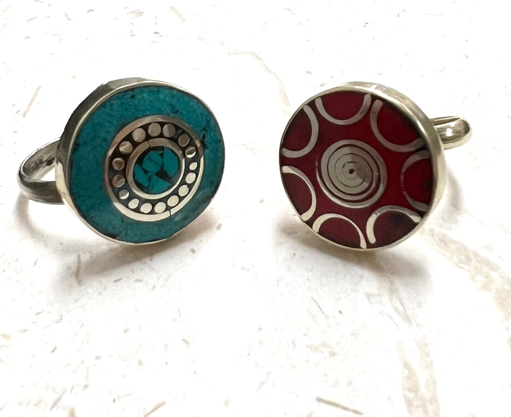 $25 Tibetan mixed metal adjustable rings