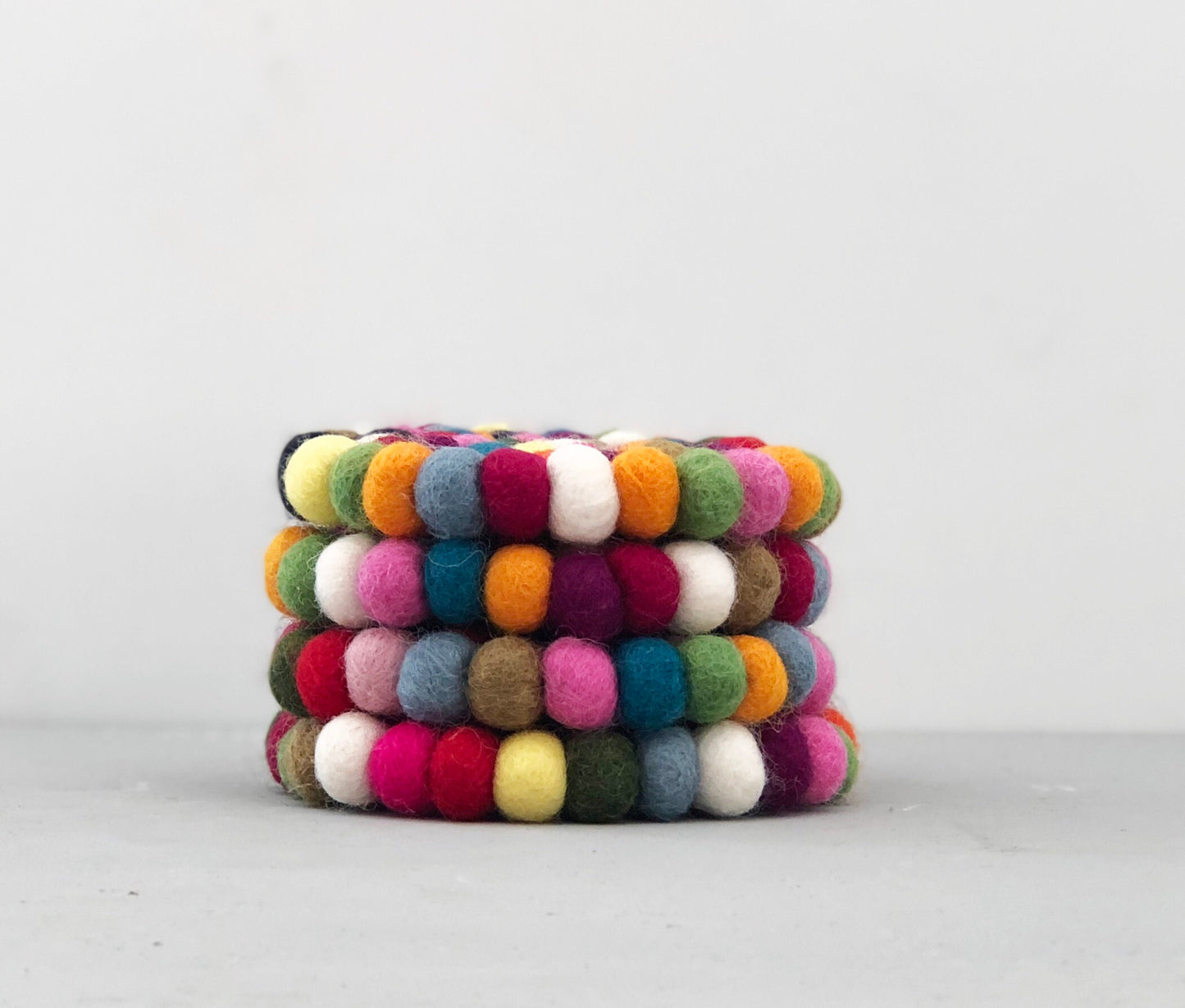 felt ball coasters