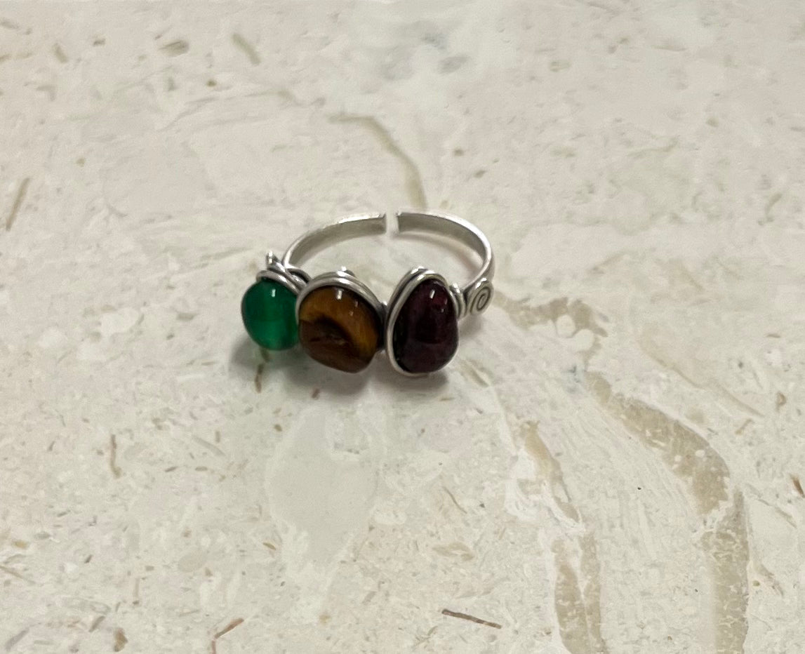 $30 Turkish 3 Stone adjustable rings