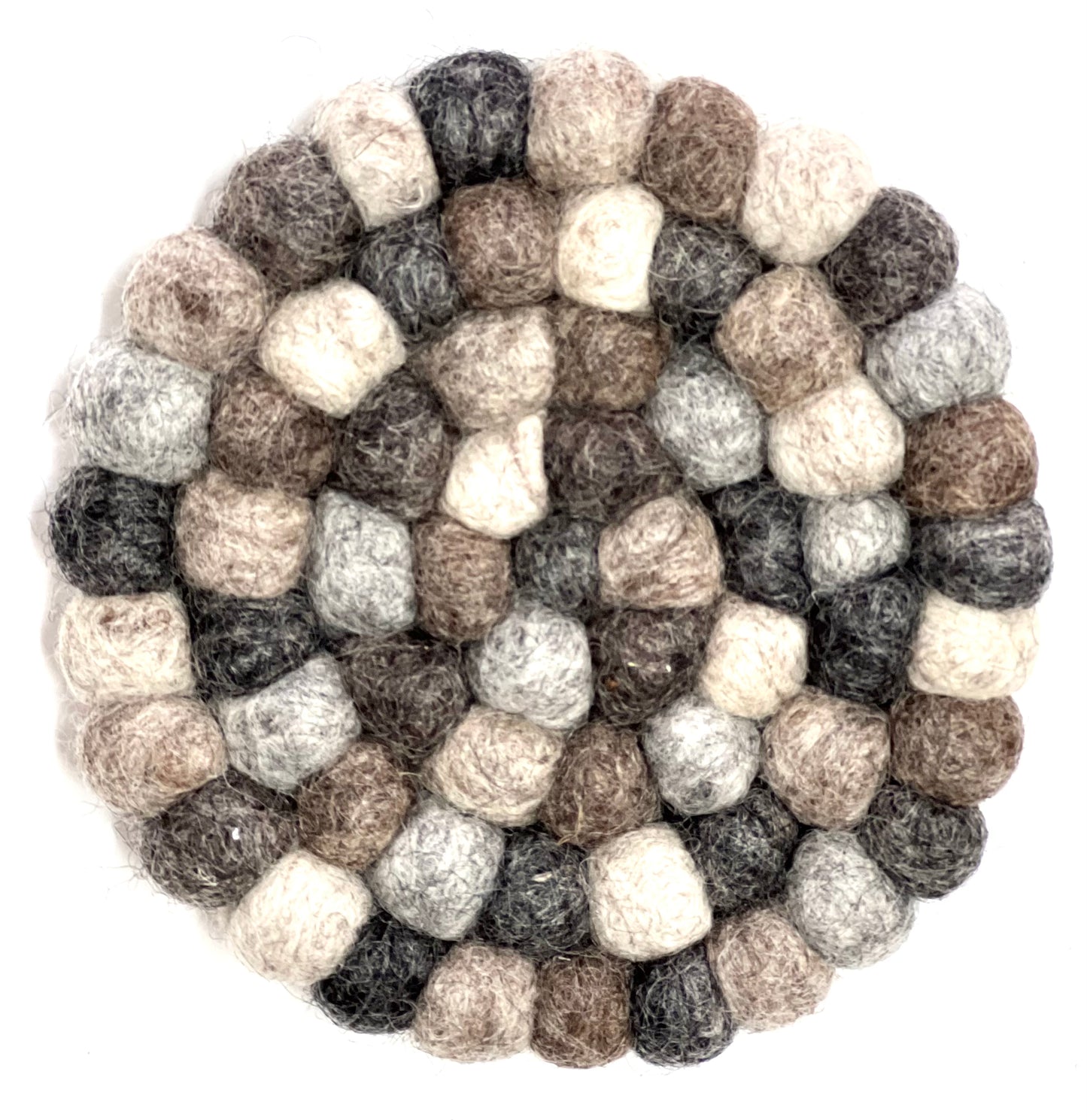 ethik felt ball coaster || natural dye