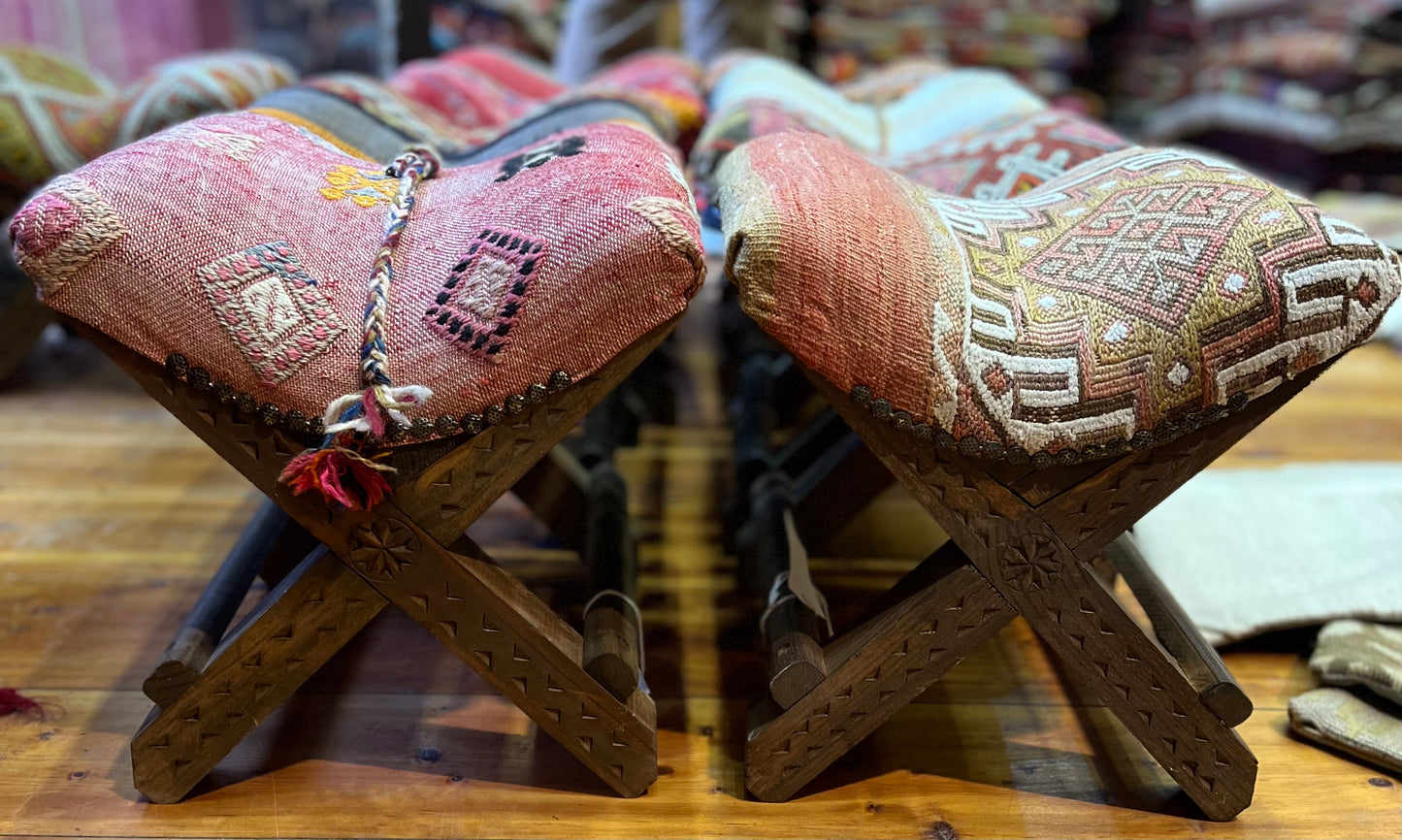 Vintage Turkish Teahouse Stool