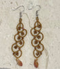 Turkish “tatting” long drop earrings