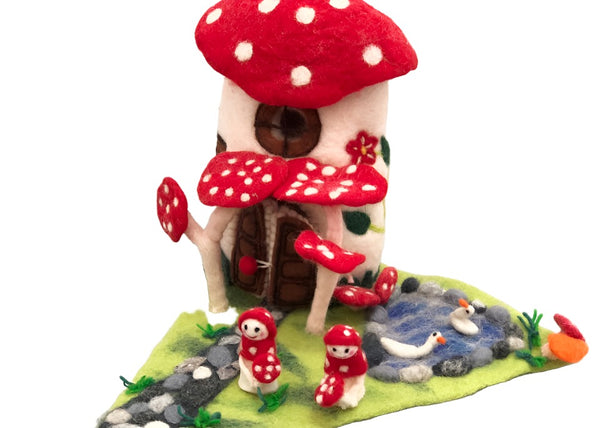 felt "giant mushroom house'