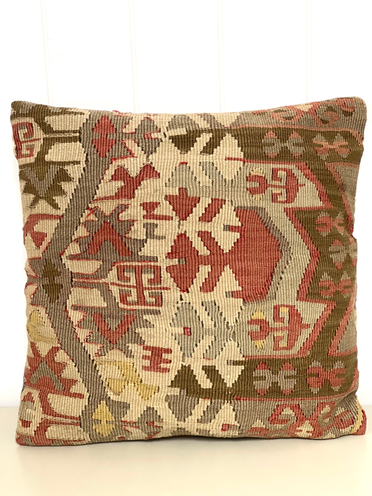 Turkish "recycled kilim/grain sack" cushion