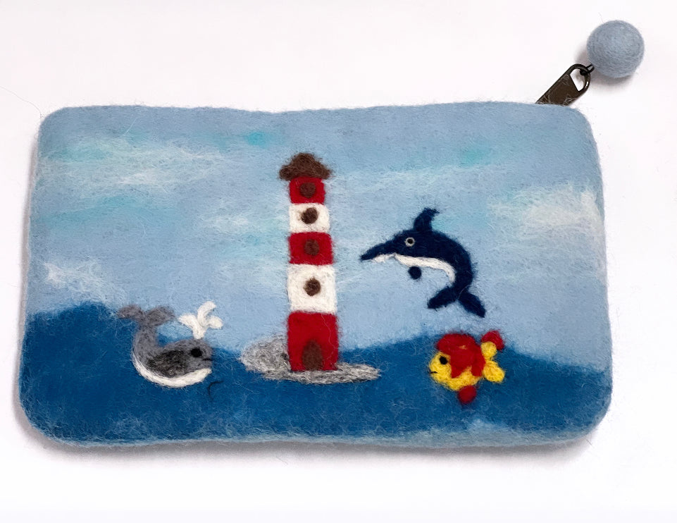 Felt light-house pencil case