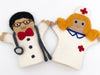 felt doctor and nurse hand puppet