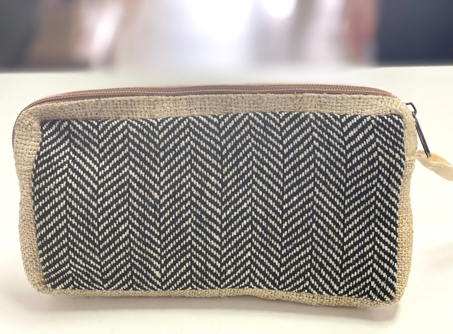 Hemp and cotton clutch purse