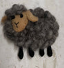 Felt sheep brooch