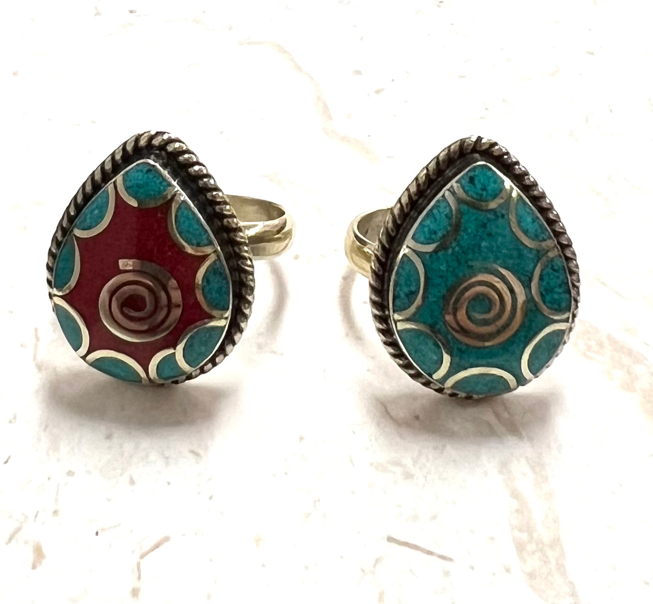 $25 Tibetan mixed metal adjustable rings