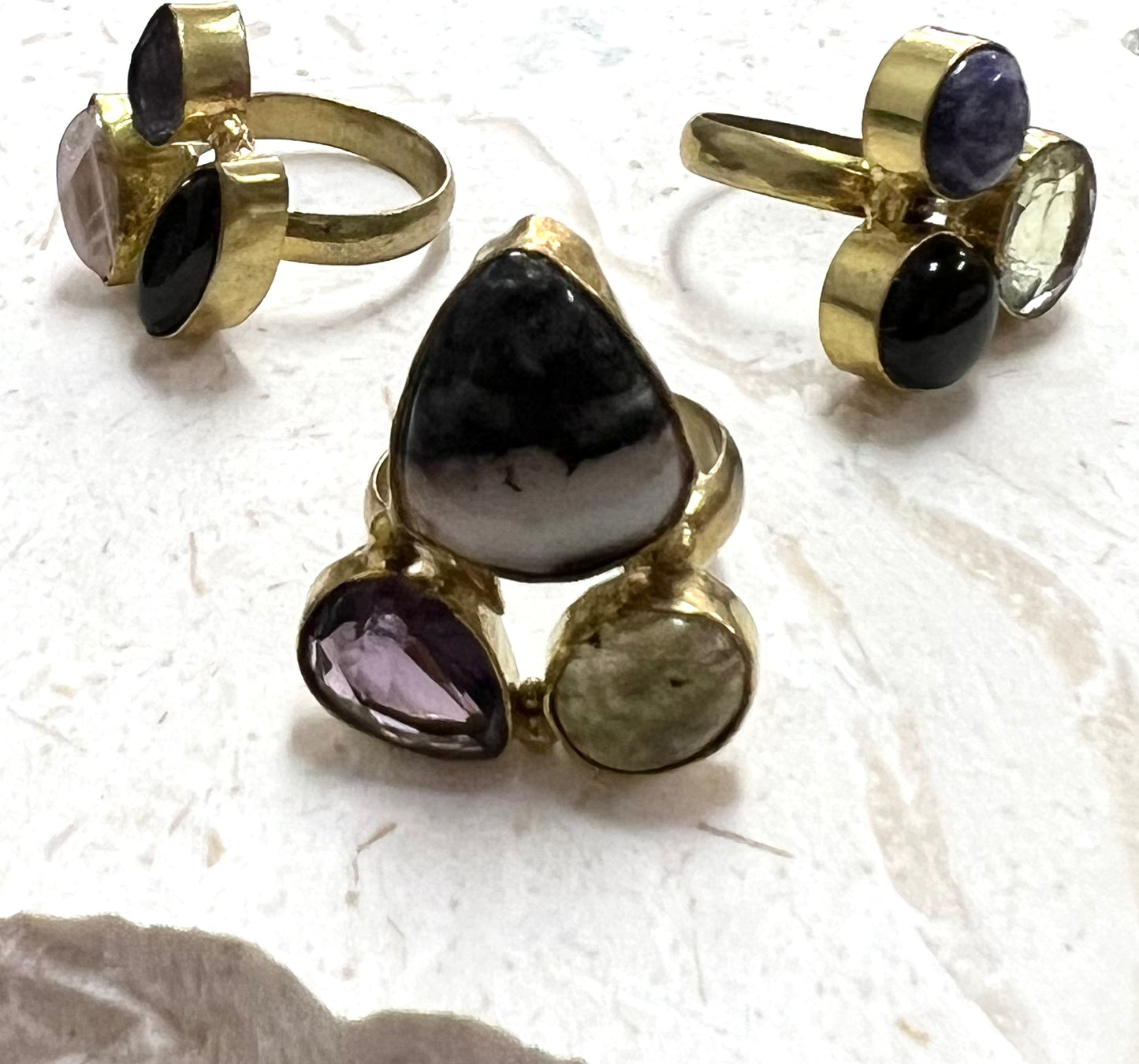 $35 Turkish 3 Stone adjustable rings